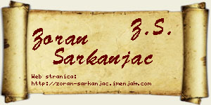 Zoran Sarkanjac vizit kartica